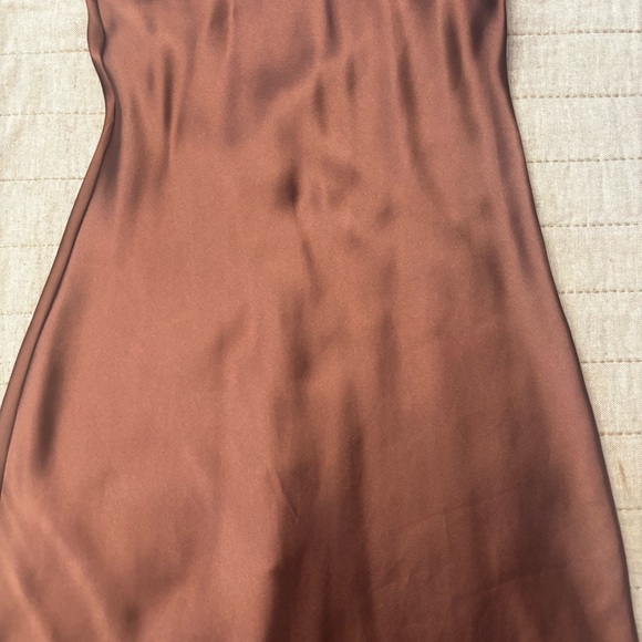 Zara Copper Satin Dress. Size XS. - Picture 5 of 11